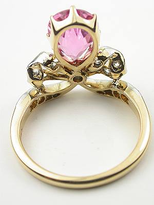 Antique Cocktail Ring with Romantic Bow Motif