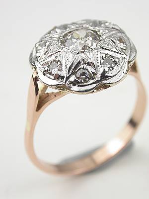 Old European Cut Diamond Engagement Ring