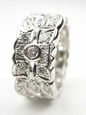 Classic Wide Vintage Wedding Ring