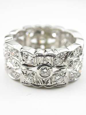 Classic Wide Vintage Wedding Ring