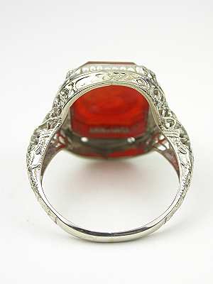 Carnelian Cameo and Pearl Antique Ring