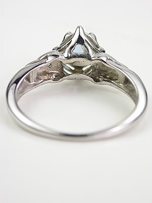 Vintage Aquamarine Bridal Rings Set