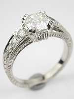 Asscher Cut Diamond Engagement Ring