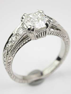 Asscher Cut Diamond Engagement Ring