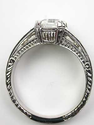 Asscher Cut Diamond Engagement Ring