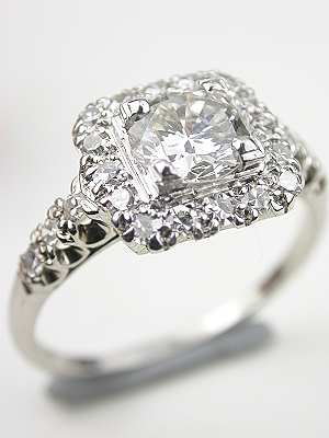 Jabel 1940's Vintage Diamond Bridal Rings