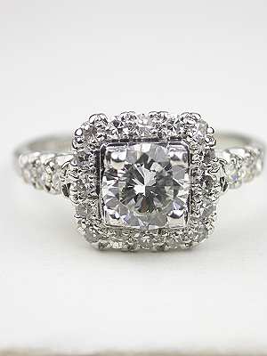 Jabel 1940's Vintage Diamond Bridal Rings