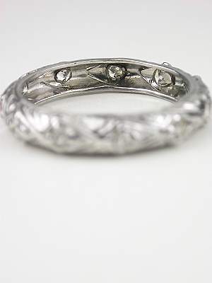 Filigree and Diamond Vintage Wedding Ring