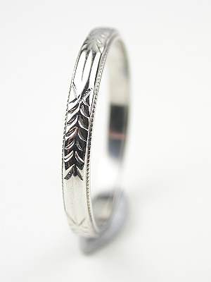 Antique Wedding Ring with Wheat Motif