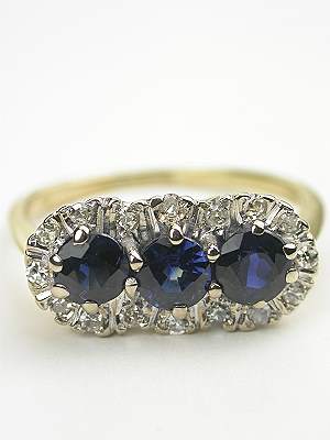 Vintage Engagement Ring with Sapphires