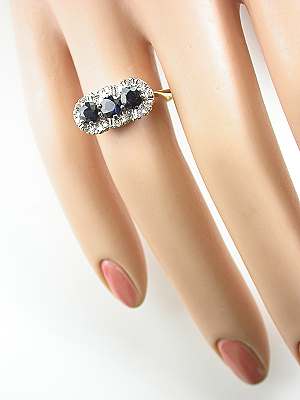 Vintage Engagement Ring with Sapphires