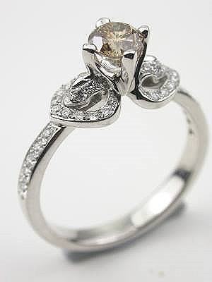 Champagne Diamond Engagement Ring