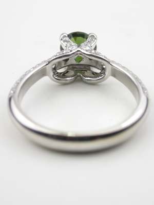 Green Tourmaline Engagement Ring