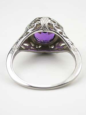 Amethyst Antique Engagement Ring