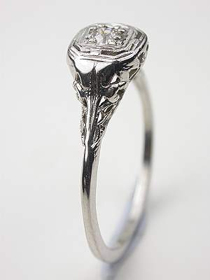 Antique Filigree Engagement Ring