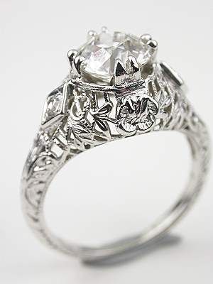 Antique Engagement Ring with Old European Cut Diamond