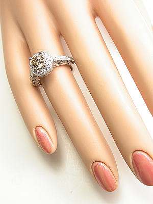 Antique Style Fancy Champagne Diamond Engagement Ring