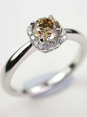 Champagne Diamond Engagement Rings