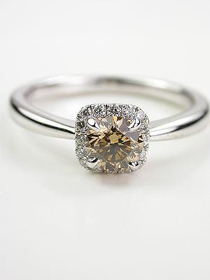 Fancy Champagne Diamond Engagement Ring