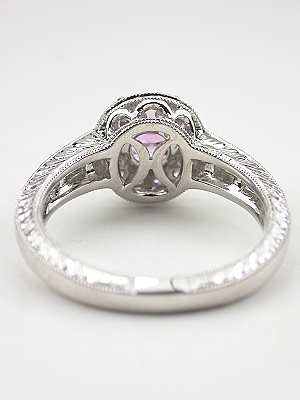 Pink Sapphire Engagement Ring