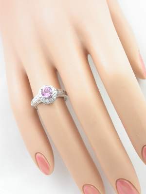 Pink Sapphire Engagement Ring