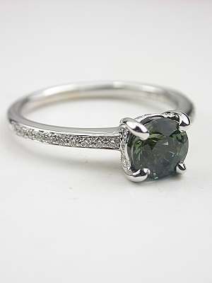 Green Sapphire Engagement Ring