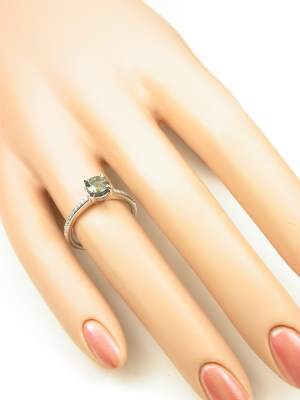 Green Sapphire Engagement Ring