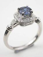 Vintage Style Sapphire Engagement Ring