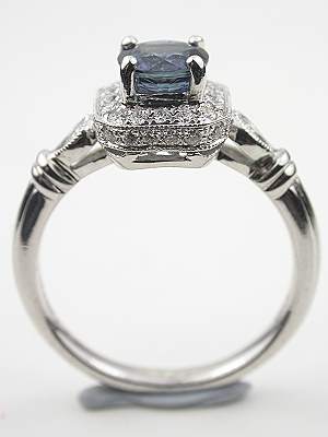 Vintage Style Sapphire Engagement Ring