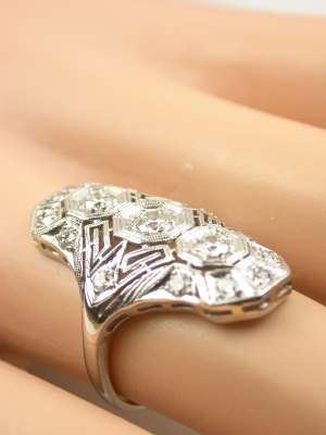 Art Deco Antique Filigree Ring