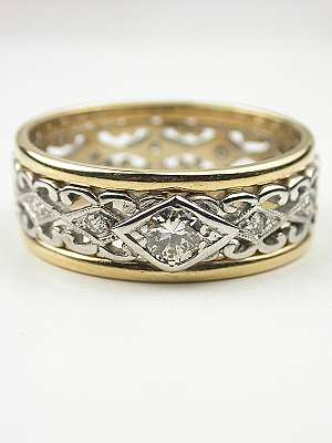 Two Toned Vintage Wedding Ring