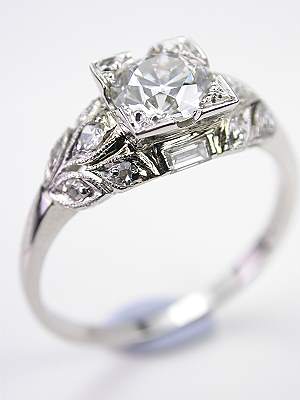 Victorian .68 Carat Diamond Belcher Style Ring