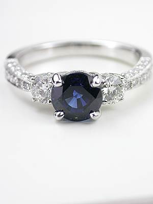 Antique Style Sapphire Engagement Ring