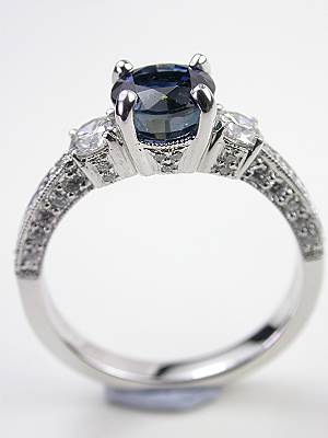 Antique Style Sapphire Engagement Ring