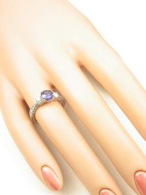 Antique Style Sapphire Engagement Ring