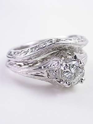 Antique Style Edwardian Diamond Engagement Ring