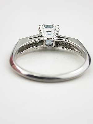 Aquamarine Engagement Ring with Fishtail Setting