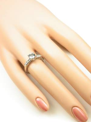 Aquamarine Engagement Ring with Fishtail Setting