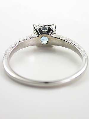 Vintage 1950s Aquamarine Engagement Ring