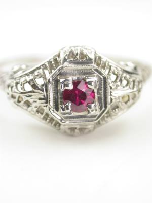 Vintage Ruby Engagement Ring