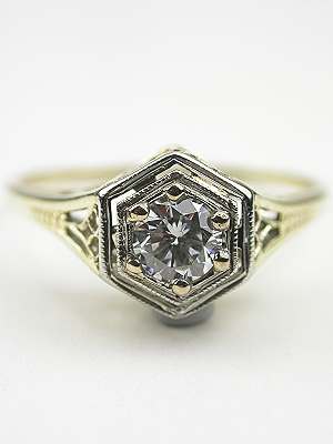 1920s Antique Filigree Engagement Ring