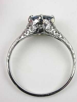 Antique Aquamarine Engagement Ring