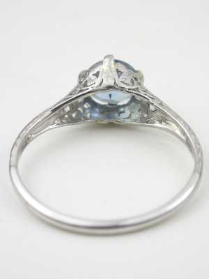 Antique Aquamarine Engagement Ring