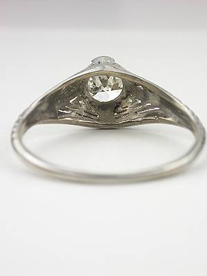 Platinum and Diamond Antique Engagement Ring