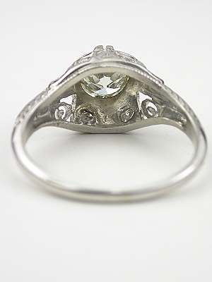 Vintage Filigree Engagement Ring in Platinum