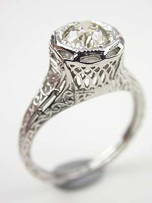 Old European Cut Diamond Engagement Ring