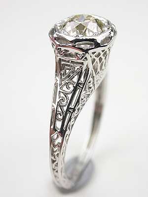 Old European Cut Diamond Engagement Ring