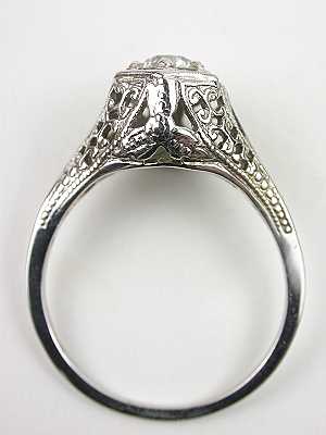 Antique Engagement Ring with Scroll Design