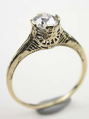 1920s Old European Cut Diamond Engagement Ring