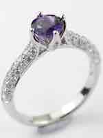 Vintage Style Amethyst Engagement Ring